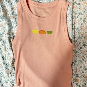 American Eagle Outfitters Blush Ribbed Top